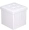 Casaria® Hocker mit Stauraum Weiß Faltbar Deckel Kunstleder Gepolstert 38x38cm Klein Schlafzimmer Wohnzimmer Flur Sitzhocker Fußhocker Polsterhocker