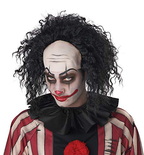 California Costumes Erwachsene Schwarz-Clown Muster Kahlheit Bald Cap Perücke