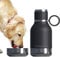 Asobu ASOSDB1-BLACK Botella Termo 1L+Cuenco Mascota, 1 Liter, Acero Inoxidable