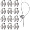 Morsetti per Cavo Acciaio Inox, 12 Pezzi M3 Morsetti Serracavo Morsetto per Fune Metallica a Forma di U Clip per Cavi, Fermacavo per Cavo Tenda da Sole Stendibiancheria