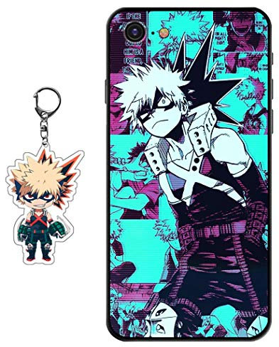 Staremeplz Anime Figure Design Case for iPhone SE 2020 / 7/8 [With Keychain], Soft Silicone TPU Protective Phone Case