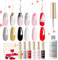 Beetles Gel Nail Polishes-6 Nail Art Gel Liner Set Black White Red Colors Gel Art Paint for Nails Built Thin Nail Art Brush in Gel Pens Soak Off Gold Silver Glitters Nail Art Manicure Kit