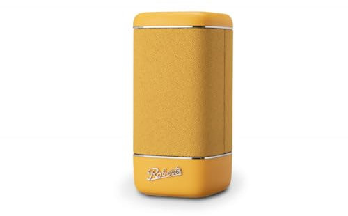 Roberts Beacon 325 altoparlante Bluetooth portatile, ricaricabile, autonomia 12 ore, due radiatori di bassi passivi, design vintage, Bluetooth, Streaming, ingresso aux, garanzia 2 anni, giallo sole