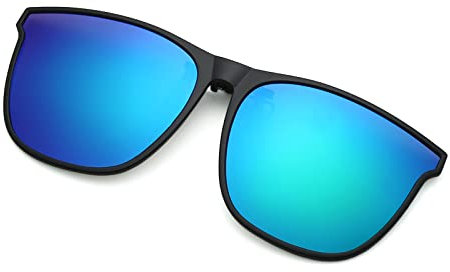 YAMEIZE Modische polarisierte Clip-On-Sonnenbrille für Männer und Frauen UV400-Schutz Flip-Up-Brille im Freien (Grün)