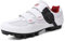 Prodkfe Moutntain Fahrradschuhe Herren Damen MTB Schuhe SPD Mountainbike Schuhe mit Schnalle C Weiß-Rot 45 EU