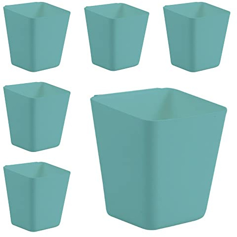 6 Stück hängende Becherhalter, Wand-Organizer, Rollwagen-Zubehör, hängende Stifthalter, Aufbewahrungsbehälter, hängende Eimer für Heimdekoration, Büro, Küche, Kunst- und Bastelbedarf, Zubehör (grün)