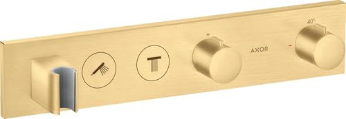hansgrohe AXOR ShowerSolutions Thermostatmodul Select 460/90, Unterputz, 2 Verbraucher, Fertigset, Farbe: Brushed Gold Optic