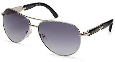 GUESS Damen Sonnenbrille aus Metall, Gold / Gradient Smoke, 60mm