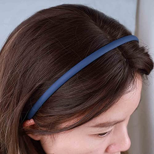 Yheakne Vintage Haarreifen Stirnband Französisch Haarreifen Haarbänder Mehrfarbig Harz Stirnbänder Kunststoff Einfarbig Haarband Reifen Dekorative Haarteil Haarzubehör Für Frauen Und Mädchen (blau)