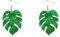 Green Palm Leaf Dangle Earrings for Women Girls Lightweight Resin Tropical Green Plant Charms Drop Fish Hook Stud Earring Fashion Cute Festival Ornament Jewelry Unique Gifts Nature Lover (Short)