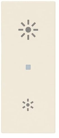Vimar 30135.C Dimmer universale Linea a taglio di fase, con comando ON/OFF e regolazione con pulsanti incorporati o da più punti con pulsanti NO