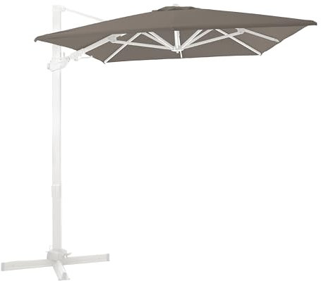 AXI Milad Premium Ampelschirm Rechteckig 200x300 cm in Weiß/Taupe | Sonnenschirm für Garten/Terrasse mit Aluminium Rahmen | Inkl. Kreuzfuß & Schutzhülle | Kippbar & 360° drehbar