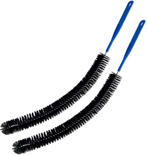 Drain Cleaning Brush, 2Pcs Drain Brush Flexible Bendable Long Pipe Cleaners with Soft Fine Nylon Bristle and Plastic Handle Pipe Cleaner Brush for Kitchen, Bathtub