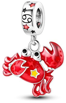 Glow In The Dark Birthday Birth Date Horoscope Star Sign Zodiac Month Charm Bead Pendant 925 Sterling Silver Compatible With Pandora Charm Moments Bracelet