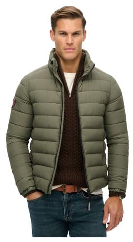 Superdry Herren Fuji Steppjacke mit Stickerei Blassolivgrün XXXL