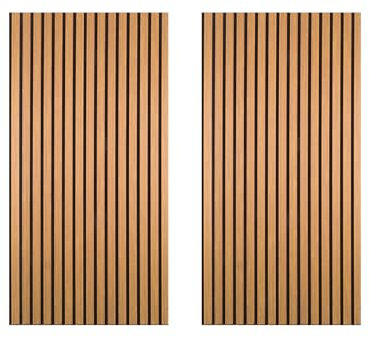 DecorAndDecor Acoustic Slat Wood Wall Panel and Ceiling Panelling Decorative 3D MDF 120 x 60 Oak - 2 Pack