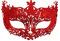 Halloween Masquerade Maske Sexy Lace Spitze Maske Venezianische Maskenball Masken für Erwachsene Damen Frauen Mardi Gras Rot Face Mask Kostüm, Halloween Cosplay Costume Maske, Zimmer Deko Aesthetic