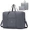 SPAHER Reisetasche 55x40x20 Handgepäck Tasche Ryanair Handgepäck 55x40x20 Tasche Flugzeug Groß Leichter Flugzeug Organizer Duffle Bag 45L Packbare Holdall Handtasche für Herren und Damen Grau