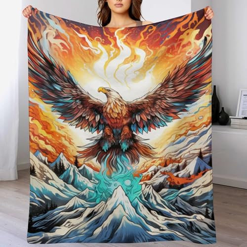 Xiputvl Adler Wolldecke – Kuschelige Decke Für Stilvolle Dekoration Und Komfort Auf Der Couch 150×200cm