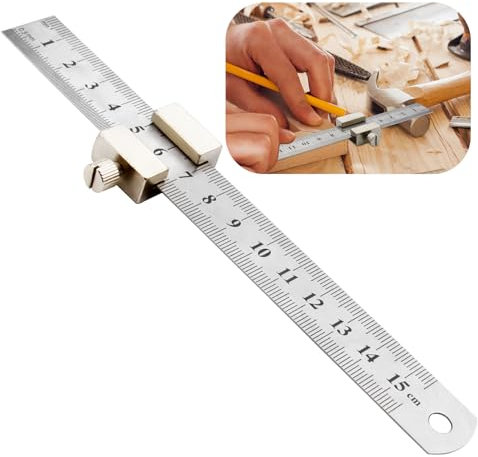 Regla de gancho de acero inoxidable, cromado duro, regla de acero, herramienta de tracción, regla de 15 cm, 150 mm, herramienta de medición precisa para mediciones precisas