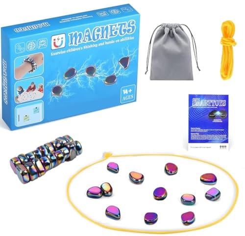 Magnetspiel,Tischspiele Magnetisches Schachspiel, 24 PCS Magnetsteine Spiel Tisch Tischspiele Spiel Magnetschach Reisen Magnetspiele Magnetic Chess