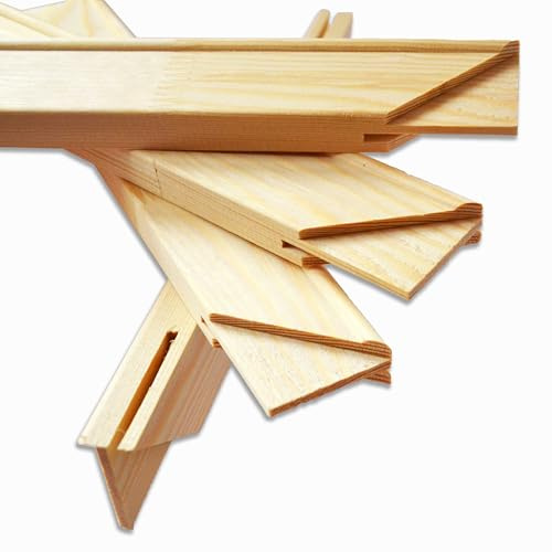 Kunstbruder© Keilrahmenleisten XXL – Stabiler Holzrahmen für Leinwand, Malerei & DIY-Bespannung (div. Formate) mit Holkeilen fertig zum Selbstbauen (20x50 cm)