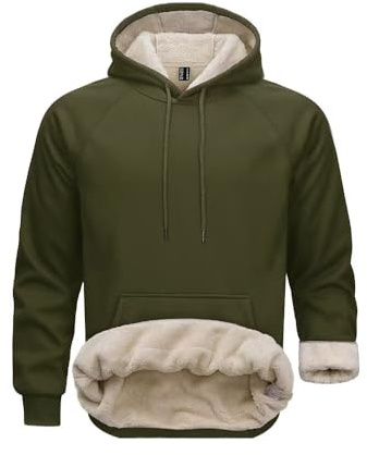 PrimeCrest Herren Fleece Kapuzenpullover Winter Warm Hoodie