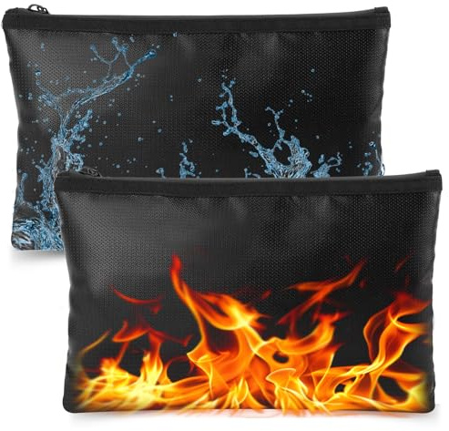 Erzekrim Feuerfest Wasserdicht Safe Bag Feuerfeste Akku Tasche Feuerfeste Dokumententasche HüLle Beutel Behälter, Lipo Safety Guard, Explosionsgeschützte Batterie, Explosionsgeschütze (2PCS)