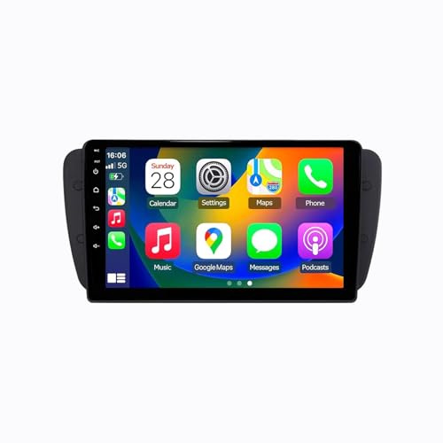 9 Android 15 Pantalla Táctil Radio 2 DIN Coche Pantalla para Seat Ibiza 6j 2009-2013 con Enlace Espejo/GPS/FM/BT/Ventilador de refrigeración/Reproductor Multimedia(2+32G)
