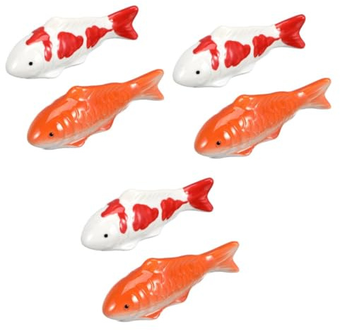 UPKOCH 6 Stck. Keramik Fische Aquarium Dekoration Schwimmende Langlebige Helle Farben Sicheres Material Realistische Unterwasserfiguren Geeignet für Teichdeko Aquarien und