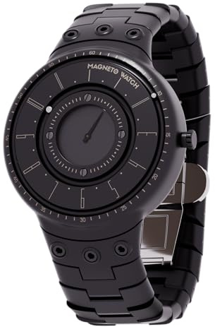 Magneto Watch Precisio Neo Black – 44mm – Magneto-Uhr mit präzisem Sekundenzeiger für Männer