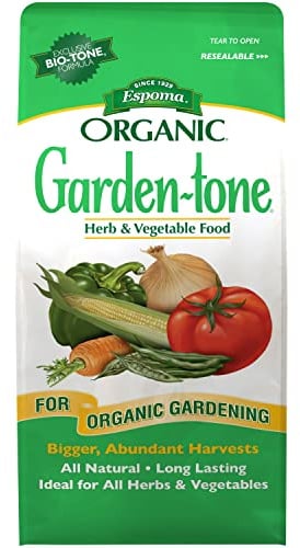 Espoma Organic Garden-Tone 3-4-4 Organic Fertilizer for Cool & Warm Season Vegetables and Herbs. Grow an Abundant Harvest of Nutritious and Flavorful Vegetables – 4 lb. Bag.