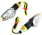 Alchemy Parts Kurzer Stiel Motorrad LED Blinker Signale Turn mit Bernstein Tips - Carbon-Finish