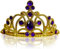 Katara 1682 - Prinzessin Diadem Krone, Verkleidung Kostüm, Fasching Karneval, Haarspange, Gold/Lila