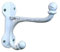 10 Stk Garderobenhaken weiss Gusseisen Doppelhaken Eisen Wandhaken 15x10x4cm Kleiderhaken Shabby Chic Vintage Nostalgie Gartengeräte Garten Outdoor Haken Eisenhaken Metallhaken Gaderobenhaken