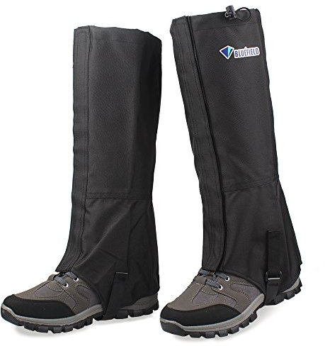MAGARROW Beingamaschen zum Wandern, Schneestiefel, wasserdichte Gamaschen für den Außenbereich, Oxford-Gewebe (schwarz, groß)
