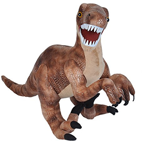 Wild Republic Dinosaur Velociraptor, Dinosaurier, Mädchen und Jungs Geschenk, Schmusetier für Babys, Nachhaltiges Kuscheltier mit Einer Füllung aus recycelten Wasserflaschen, 63 cm
