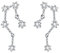 ClearineDamen Ohrringe Sternzeichen 925 Sterling Silber CZ Wassermann Horoskop Tierkreis 12 Konstellation Ohrstecker Stud
