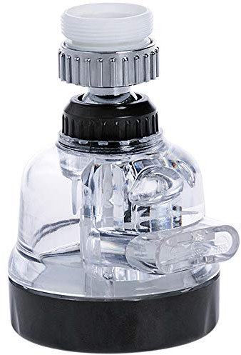 Kaxich Wasserhahn Luftsprudler, 360-Grad-drehbarer Schwenkkopf, Wassersparender Siebstrahlregler mit 3-Funktionshandbrause, Wasserfilter Wassersparhahn Strahlregler, geeignet für 22-24MM Tap