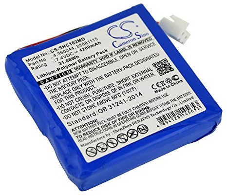 TCTK Akku 4200mAh Kompatibel mit [Schiller] Cardiovit MS-2007 Ersetzt 110650-O, 4.350044, 88881115