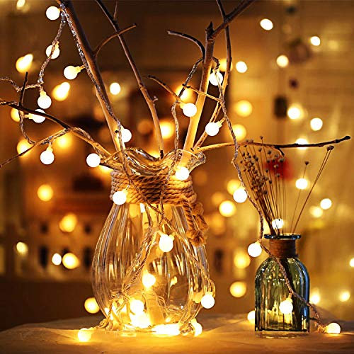 Rock Ninja Globus Lichterketten, 6M 40Pcs LED Batteriebetriebene Lichterketten, Shining Decoration Lightning für Weihnachten Hochzeit Geburtstag Holiday Party Schlafzimmer Indoor & Outdoor
