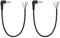 Fancasee (2 Pack) Replacement 3.5mm 90 Degree Male Plug to Bare Wire Open End TRRS 4 Pole Stereo 1/8 3.5mm Plug Jack Connector Audio Cable for Headphone Headset Earphone Microphone Cable Repair