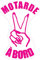 Autocollant Motarde à Bord main ongles moto sticker logo 3 - Taille : 15 cm - Couleur : rose