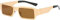 Long Keeper Sonnenbrille Vintage Retro Rechteckig Metallrahmen Brillen Damen Aesthetic Brille mit UV Schutz(Golden)