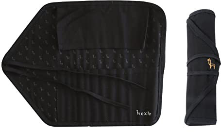 ETCHR : Roll-up Brush Pouch : Black