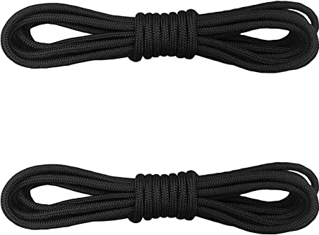 2 paia di lacci neri per stivali, lunghi 160 cm, di ricambio, rotondi, resistenti, piatti, lacci per scarpe da ginnastica e atletica, lacci per scarpe resistenti, per stivali da passeggio,