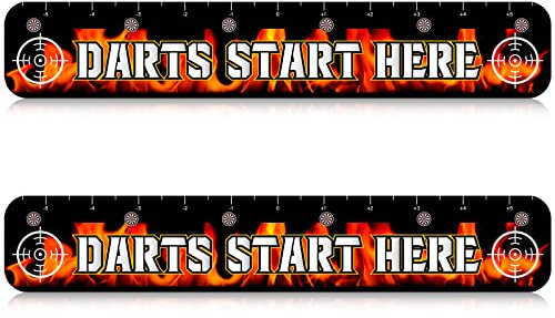 Amyhill 2 Stück Dart-Bodenmarker, Dart-Wurflinien-Zubehör für Spieler, Partyspiel, 58 x 10 cm