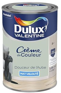 Dulux Valentine Crème de Couleur - Peinture multi-supports intérieure - Mat Douceur de l'Aube 1,25 L