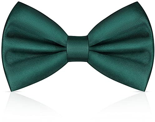 URAQT Nœud papillon avec crochet, Nœud Papillon pour Homme Réglable en gabardine de smoking solide, Couleur unie Noeud papillon pour Noeud papillon pour enfants et hommes pour Mariage Fête, Vert