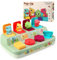 LEADSTAR Baby Spielzeug Motorikspielzeug, Pop Up Activity Spielzeug mit Dinosaurier, Lernspielzeug mit Tasten zum Drücken für Grobmotorik und Feinmotorik, Babyspielzeug für Baby Kinder ab 18 Monate